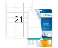Eemaldatavad etiketid Herma - 63.5x38.1mm, 25 lehte